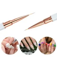Unique Bargains DIY Manicure Double Ended Nail Art Brush White 1 Pc