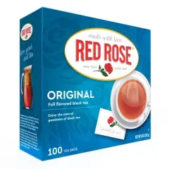 Red Rose Original Full Flavored Black Tea with 100 Tea Bags Per Box (Pack of 6)