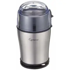 Capresso Cool Grind PRO Coffee Grinder: Stainless Steel Blades, Medium Coarse to Coarse, 9-Cup Capacity, Silver