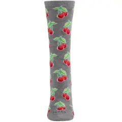 Memoi Cherries Rayon Blend Crew Socks
