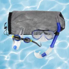 Pool Master 3pc Aqua Islander Adult Scuba Gear Combo Pack - Medium/Large - Blue/Black