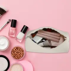 Unique Bargains PVC Leather Portable Travel Makeup Organizer Bag 1 Pc