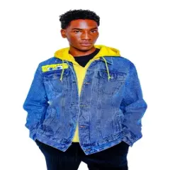 Members Only Men's Spongebob Hoodie Trucker Jacket