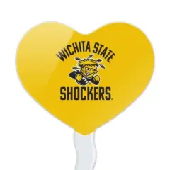 Wichita State Shocker Heart Love Cupcake Picks Toppers Decoration Set of 6