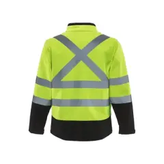 RefrigiWear Men's High Visibility Softshell Safety Jacket with Reflective Tape