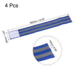 Unique Bargains Reflective Bands for Arm Wrist Ankle Leg 14x2 Inch Strip Green 4 Pack