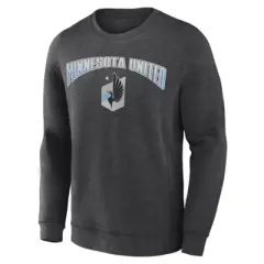 MLS Minnesota United FC Men's Offside Gray Crew Neck Fleece Sweatshirt