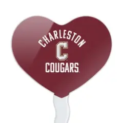 College of Charleston Official Logo Heart Love Cupcake Picks Toppers Decoration Set of 6