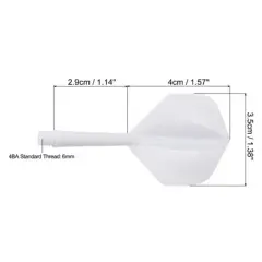 Unique Bargains Plastic Durable Integrated Dart Shaft Flight Set 6 Pcs