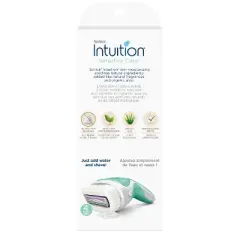 Schick Intuition Sensitive Care Women's Razor - 1 Razor Handle and 2 Refills