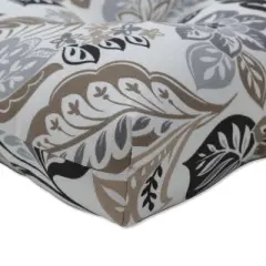 2pc 19" x 19" Outdoor/Indoor Seat Cushion Dailey Pewter Black - Pillow Perfect