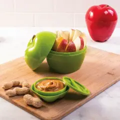 Hutzler Apple & Dip To-Go Lunch Snack Storage Container