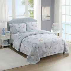 Sweet Home Collection Quilt Embroidered Soft and Luxurious Quilt Set with Shams