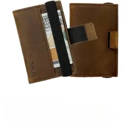 Fidelo Wallet for Men with Card Holder, Pull Tab and RFID Blocking, Crazy Horse Chestnut