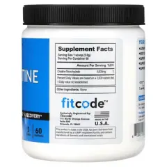 fitcode Creatine, Unflavored, 10.6 oz (300 g)