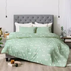 Twin/Twin XL Little Arrow Design Co Geometric Evergreen Comforter Set - Deny Designs