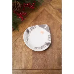 Gallerie II Beige Gnome 3D Small Christmas Cookie Plate