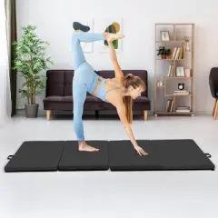 FDW Gymnastics Mat Gym Mat Tumbling Mat 4 Foldding Mat Tumbling Mat Exercise Mat Stretching Arts Home Gym Mat Yoga Mat