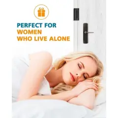 DOMETOUR Home Security Door Reinforcement Lock, Child Proof, Withstand 800 lbs, Top Flip Latch for Inward Swinging Doors