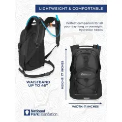 18L Hydration Backpack with 2 Liter Hydro Water Bladder Bag, Lightweight Daypack for Cycling, Hiking, Running, Climbing, for Men Women