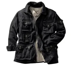 Boulder Creek by KingSize Men's Big & Tall Multi-Pocket Twill Jacket
