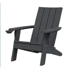 Dolonm All-Weather Resin Lounge Chair with cup holder,  Stainless Steel Hardware - Fade/Rust Resistant,for Outdoor/Indoor