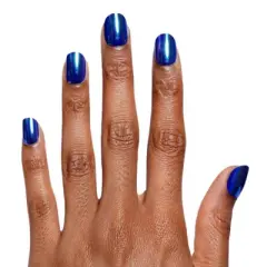 Olive & June Press-On Fake Nails - XS Squoval - Electric Blue Iridescent Chrome - 42ct