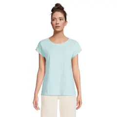 Lands' End Women's Short Sleeve Slub Wedge T-Shirt