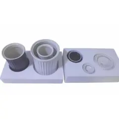 Omniware Simsbury 3-Piece Canister Set, Stoneware Kitchen Storage with Silicone-Sealed Lids, Lead-Free Glaze, Rustic Farmhouse Containers