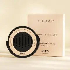 Pura Illume Coconut Milk Mango Car Fragrance Refill:  Diffuser, Citrus Vanilla Scent, 0.18 Net Wt