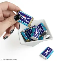Big Dot of Happiness Making Waves - Swim Team - Mini Candy Bar Wrapper Stickers - Swimming Party or Birthday Party Small Favors - 40 Count