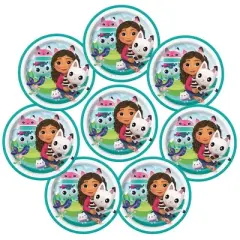 Gabby's Dollhouse 7" 8ct Paper Party Snack Plates