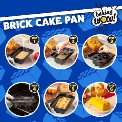 Brick Building Cake Pan Mold- Build, Decorate, Stack 9" 3D Cakes - Baking Activity Treat for Kid, Birthday Party, Celebration Gift, Nonstick Bakeware