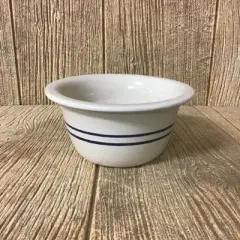 Martinez Pottery Handcrafted Heritage Blue Stripe Stoneware Cereal Bowl USA Made