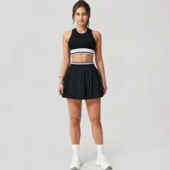 Anna-Kaci Active Women's Pleated Tennis Skirt with Built-In Shorts and Side Pocket for Sporty Style and Functional Movement