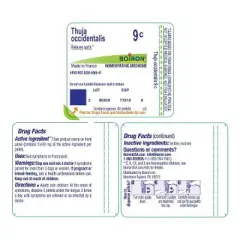 Thuja Occidentalis 9C by Boiron Homeopathic Single Medicine For First Aid  -  80 Pellet