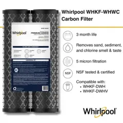 Whirlpool 10" x 2.5" Carbon Wrap Whole House Water Filter, 5-Micron, NSF Certified, WHKF-WHWC