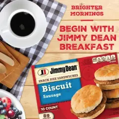 Jimmy Dean Biscuit Sausage Snack Size Frozen Sandwiches - 17oz