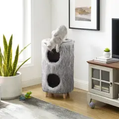 Sam's Pets Pufak 27" Cylinder Cat Tree In Gray