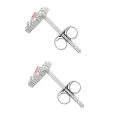 0.52 CT. T.W. Children's Round and Heart-cut Cubic Zirconia Stud Earrings In Sterling Silver