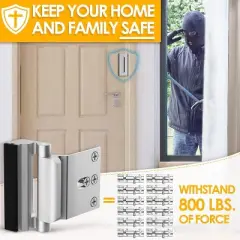 DOMETOUR Home Security Door Reinforcement Lock, Childproof Flip Latch for Kids Safety, Night Lock for Front Door