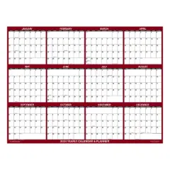 SwiftGlimpse 2024 Yearly Wall Calendar & Planner 24"x36" Maroon