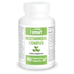 SuperSmart Multimineral Complex Supplement - with Magnesium, Zinc, Boron, Calcium, Iodine, Potassium | Non-GMO & Gluten Free - 90 Vegetarian Capsules