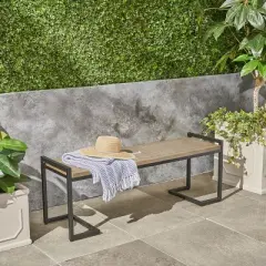 Hopkins Acacia & Iron Bench - Christopher Knight Home