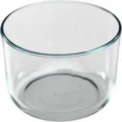 Pyrex Storage Plus 7-Cup Round Glass Food Storage Dish, Blue Cover, Pack of 2