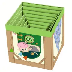 HABA On the Farm Sturdy Cardboard Nesting & Stacking Cubes