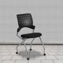 Flash Furniture Galaxy Mobile Nesting Chair with Black Fabric Seat
