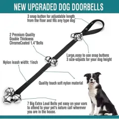 2 Pack Dog Doorbells Training Potty Great Dog Bells Adjustable Door Bell Dog Bells for Potty
