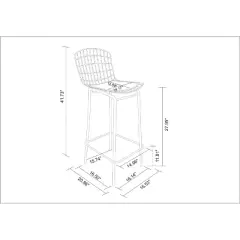 41.73" Madeline Barstool - Manhattan Comfort