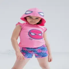 Marvel Spider-Man Ghost Spider Girls Cosplay Tank Top Dolphin Active and French Terry Shorts Toddler to Big Kid